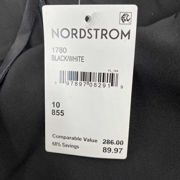 Hutch Black White Satin Bow Mini Dress | Women’s Size 10 - Picture 7 of 7